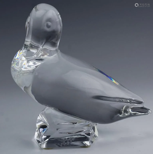 Baccarat Special Edition Crystal Duck Figurine