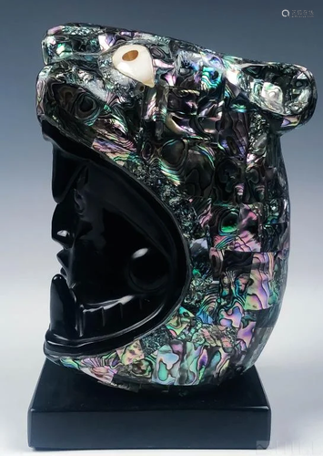 Black Onyx Abalone Sculpture after Los Castillo 9