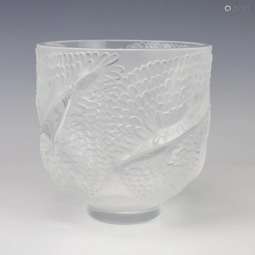 Lalique France Fine Crystal Andromeda Floral Vase