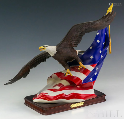 Franklin Mint Promise of Freedom Eagle Sculpture