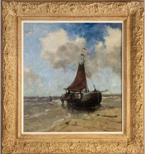 Johann Scherrewitz (Dutch 1968-1951) Ship Painting