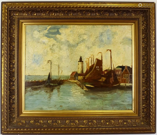 Willem Wijmans 1888-1968 Dutch Seascape Painting