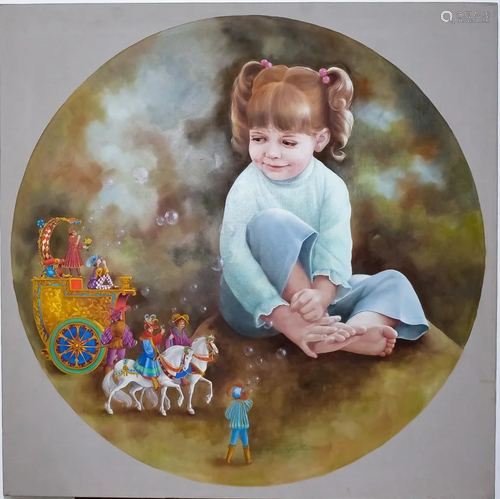 Lynn Lupetti Dreaming Child Portrait Oil Painting