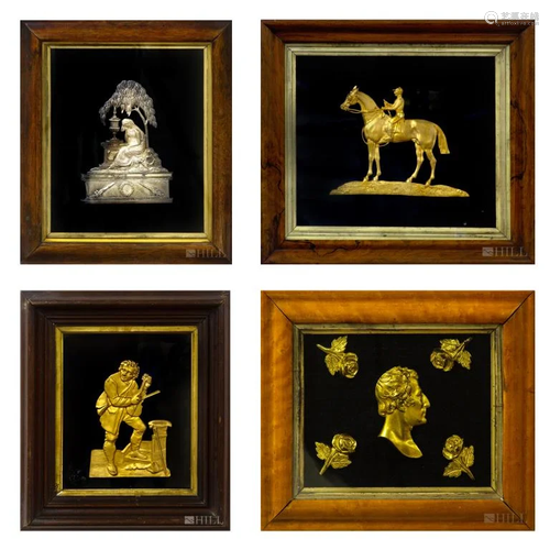 Lot 4 19th C. English Dore Bronze Relief Plaques