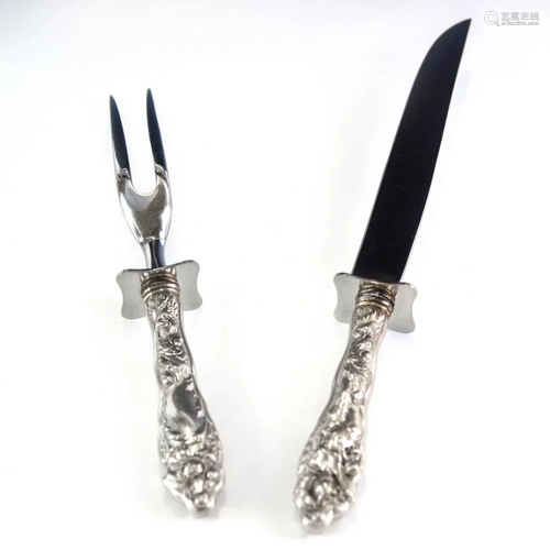 Reed & Barton Love Disarmed Silver Carving Set