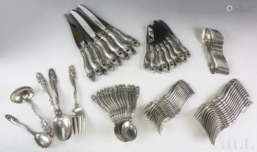 75 Pcs Gorham Sterling Silver Flatware Set 2937 gr