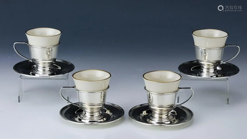 4 International Sterling Silver Demitasse Espresso