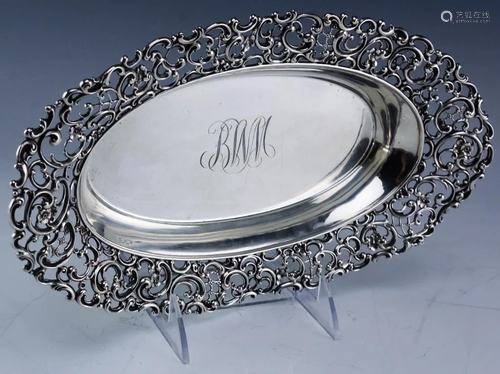 Whiting Reticulated Sterling Silver Basket 396gr.