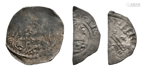 Henry II - Tealby Penny and Cut 1/2ds [3]