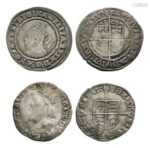 Mary and Elizabeth I - Groat & Sixpence