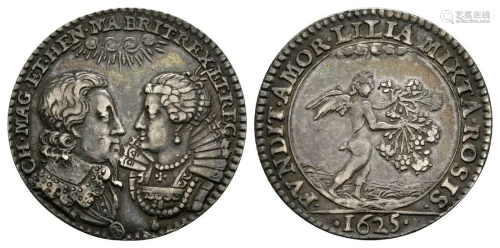 Charles I - 1625 - Silver Marriage Jeton