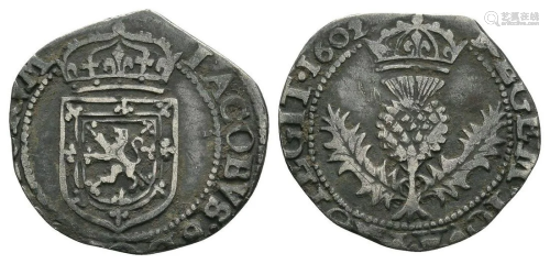 Scotland - James VI - 1602 - Quarter Thistle Merk