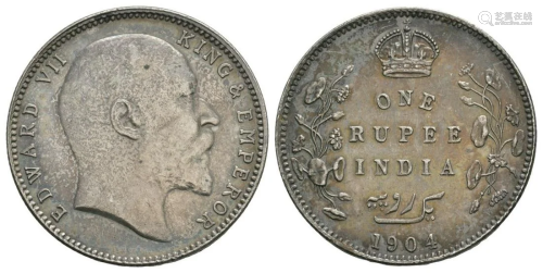 India - Edward VII - 1904 - 1 Rupee