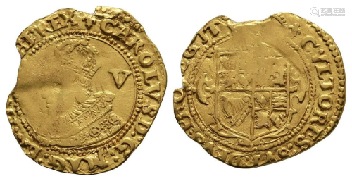 Charles I - Tower - Gold 5 Shilling Crown