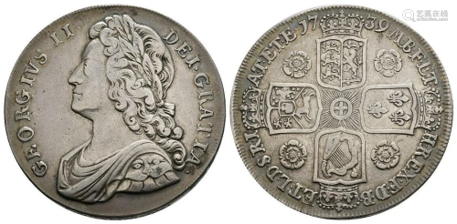 George II - 1739 - Crown