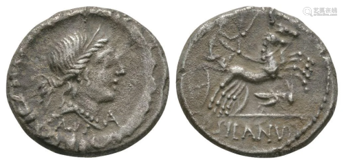 D Junius L f Silanus - Victory Denarius