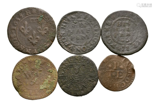 17th C - Halfpenny & Farthing Tokens [6]