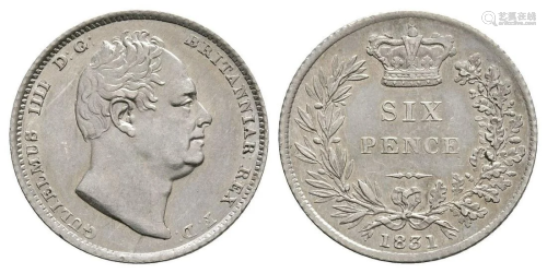 William IV - 1831 - Sixpence