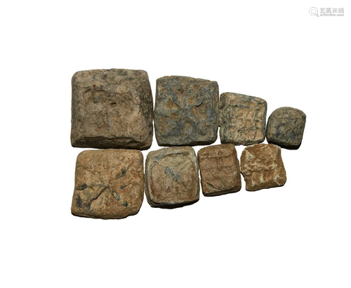 English Lead Bulk Coin Weights [8]