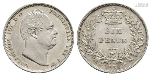 William IV - 1831 - Sixpence