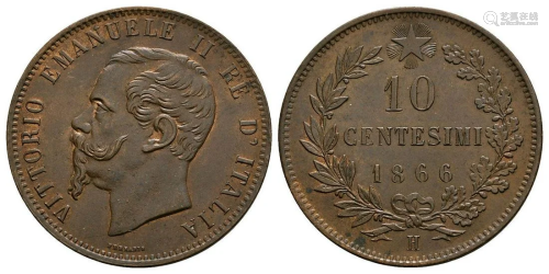 Italy - 1866 H - 10 Centesimi