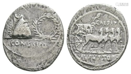 Augustus - Quadriga Denarius