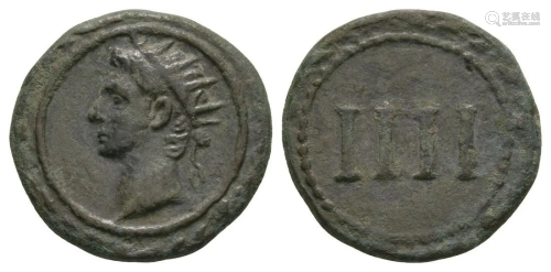 Period of Augustus - Bronze Spintria Tessera