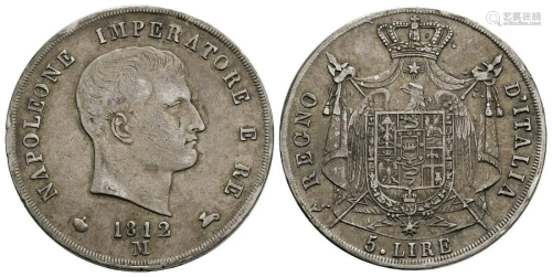 Italy - Napoleon - 1812M - 5 Lire