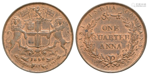 India - EIC - 1858 - 1/4 Anna