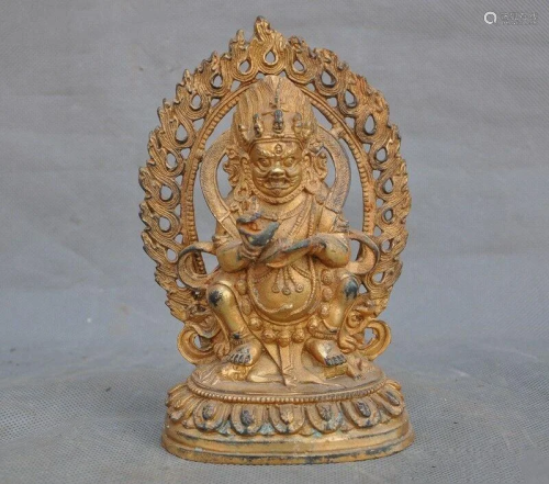 A BRONZE MAHAKALA BUDDHA FIGURE QING DYNA…