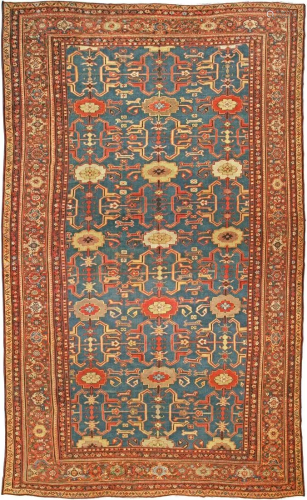 AN-ANTIQUE WOOL PERSIAN SULTANABAD RUG.