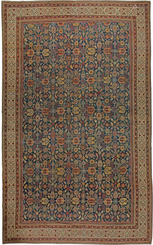 AN-ANTIQUE WOOL NORTH INDIAN CARPET RUG.