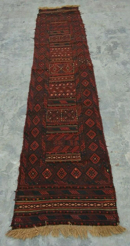 A VINTAGE AFGHANI WOVEN ADRESKAN KILIM RU…