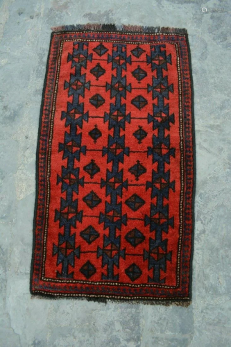 A VINTAGE AFGHANI WOOL ARMENIAN RUG.