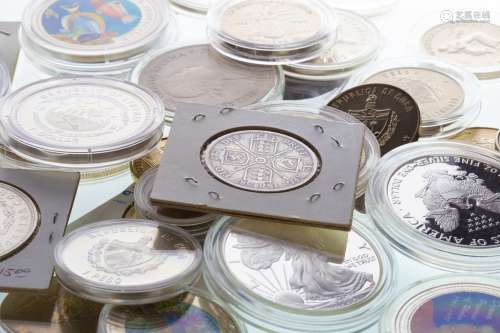 A QUANTITY OF SILVER AND OTHER COINS