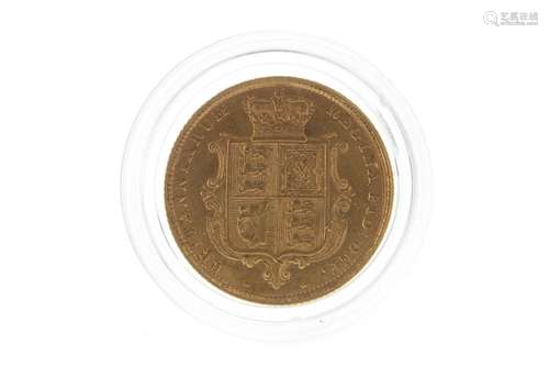 A GOLD HALF SOVEREIGN, 1884