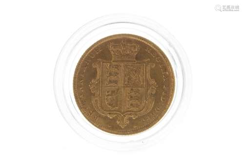 A GOLD HALF SOVEREIGN, 1884