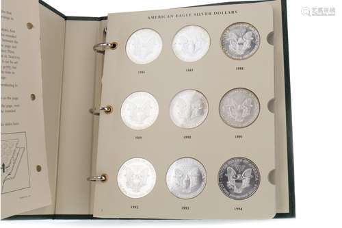 AN AMERICAN EAGLE SILVER DOLLARS SET