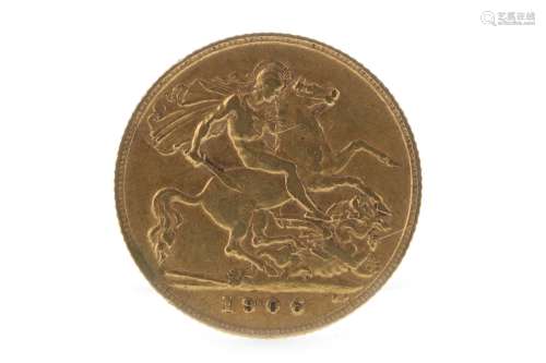 A GOLD HALF SOVEREIGN, 1906
