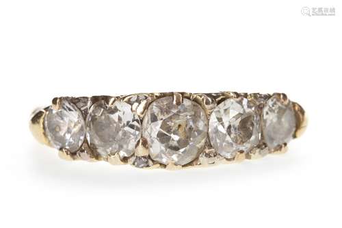 A DIAMOND FIVE STONE RING