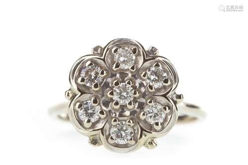 A DIAMOND CLUSTER RING