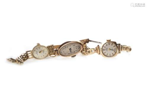 THREE LADY'S WRIST WATCHES