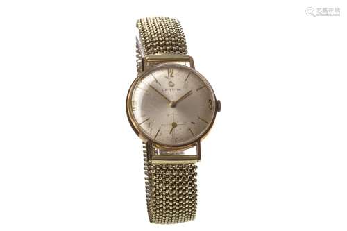 A GENTLEMAN'S CERTINA GOLD WATCH