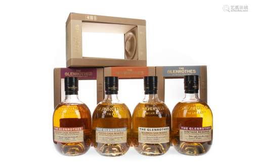 GLENROTHES VINTAGE, PEATED CASK, BOURBON CASK AND SHERRY CASK