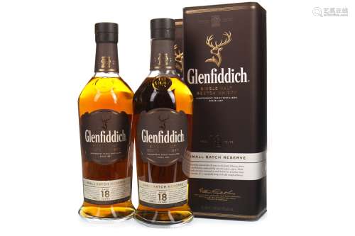 TWO BOTTLES OF GLENFIDDICH SMALL BATCH AGED 18 YEARS