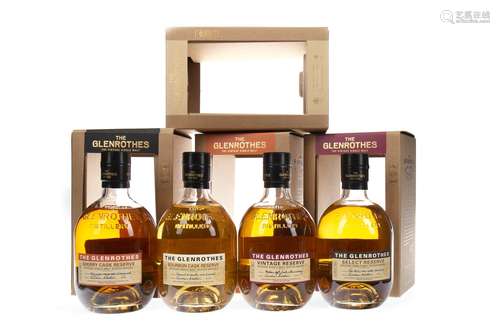 GLENROTHES SELECT RESERVE, BOURBON CASK, SHERRY CASK AND VINTAGE RESERVE