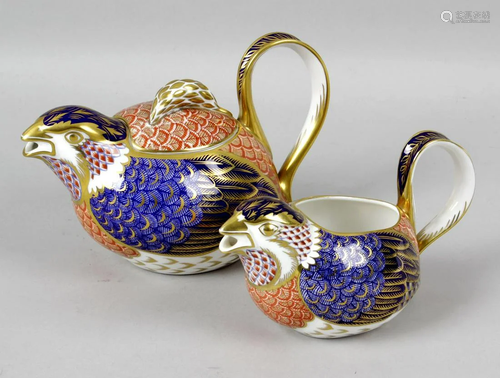 A Royal Crown Derby tea pot, (factory second), together