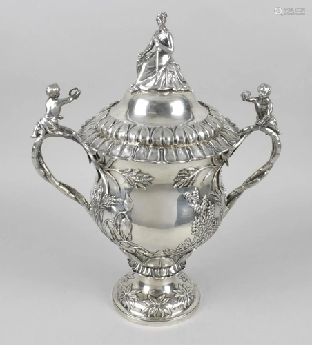 An impressive early Victorian silver twin-handled …