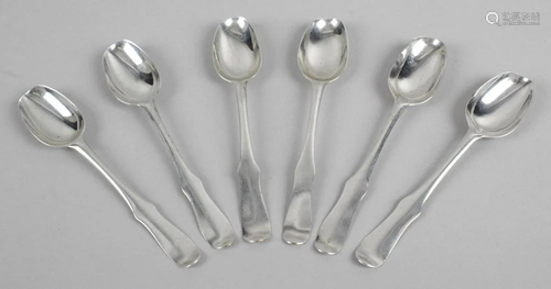 A set of 18th century Scottish provincial teaspoons,