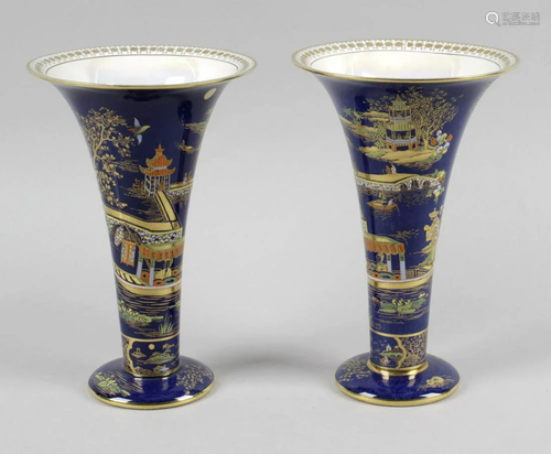 A pair of Carlton ware lustre glazed vases, each of